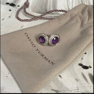 DAVID YURMAN “COLLECTORS EDITION “AMETHYST & DIAMOND EARRINGS  “GREAT CONDITION💎